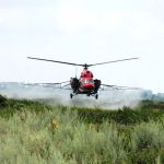 Обработка полей вертолетом
