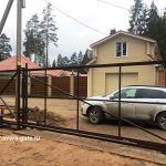 Каркас ворот откатных, под зашивку деревом